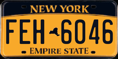 NY license plate FEH6046