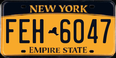 NY license plate FEH6047