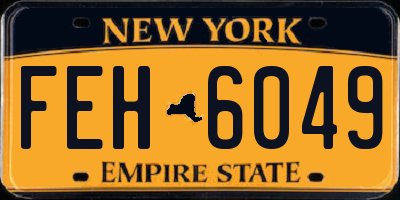 NY license plate FEH6049