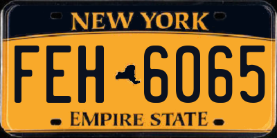 NY license plate FEH6065