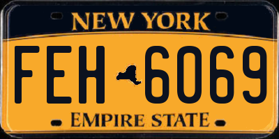 NY license plate FEH6069