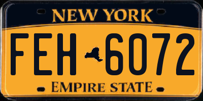 NY license plate FEH6072