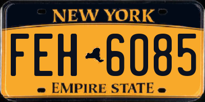 NY license plate FEH6085