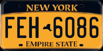 NY license plate FEH6086