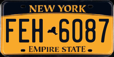 NY license plate FEH6087