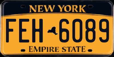 NY license plate FEH6089