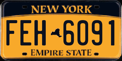 NY license plate FEH6091