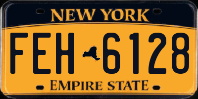 NY license plate FEH6128