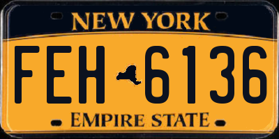 NY license plate FEH6136