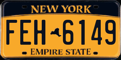 NY license plate FEH6149