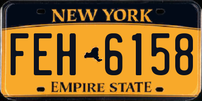 NY license plate FEH6158