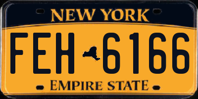 NY license plate FEH6166