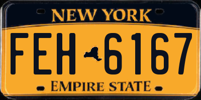 NY license plate FEH6167