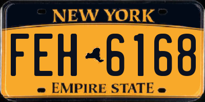 NY license plate FEH6168