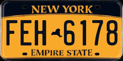 NY license plate FEH6178