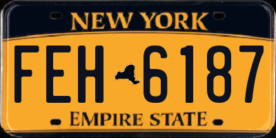 NY license plate FEH6187