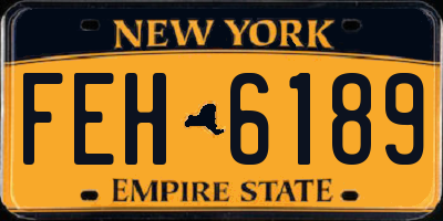NY license plate FEH6189