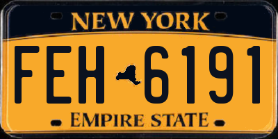 NY license plate FEH6191