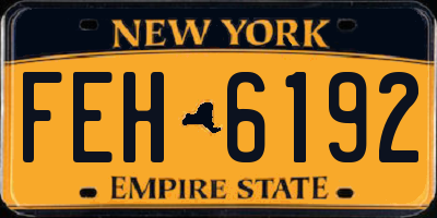 NY license plate FEH6192
