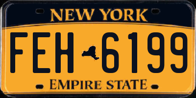 NY license plate FEH6199