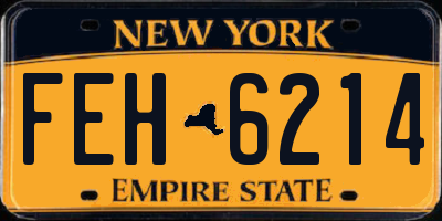 NY license plate FEH6214