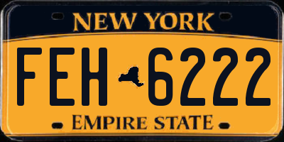 NY license plate FEH6222