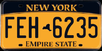NY license plate FEH6235