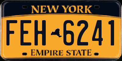 NY license plate FEH6241