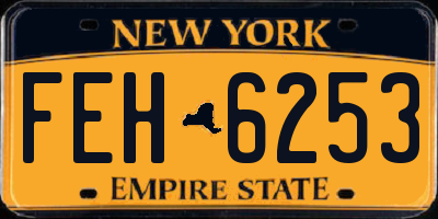 NY license plate FEH6253