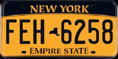 NY license plate FEH6258