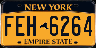 NY license plate FEH6264