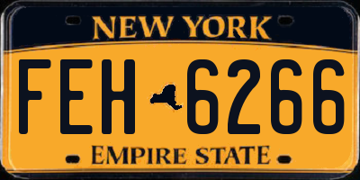 NY license plate FEH6266