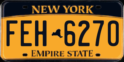 NY license plate FEH6270