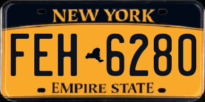 NY license plate FEH6280