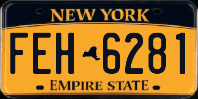 NY license plate FEH6281