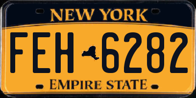 NY license plate FEH6282