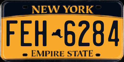 NY license plate FEH6284