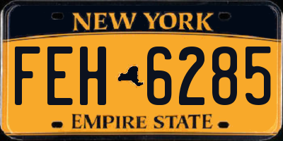 NY license plate FEH6285