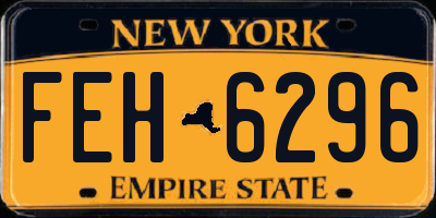 NY license plate FEH6296