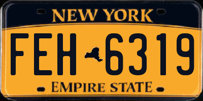 NY license plate FEH6319
