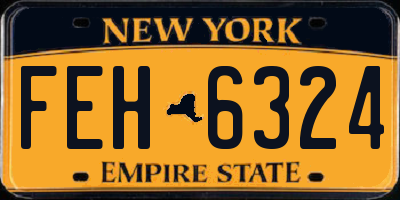 NY license plate FEH6324