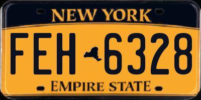 NY license plate FEH6328