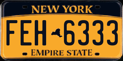 NY license plate FEH6333