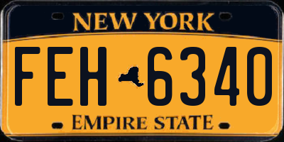 NY license plate FEH6340