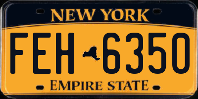 NY license plate FEH6350
