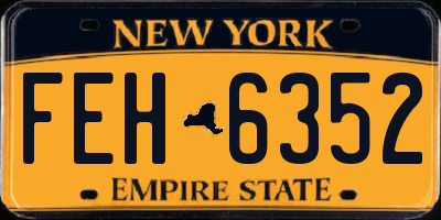 NY license plate FEH6352