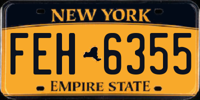 NY license plate FEH6355