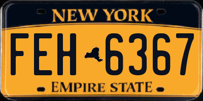 NY license plate FEH6367