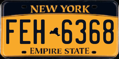 NY license plate FEH6368