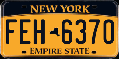 NY license plate FEH6370